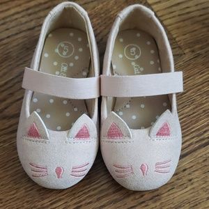 Pink kitty cat toddler shoes